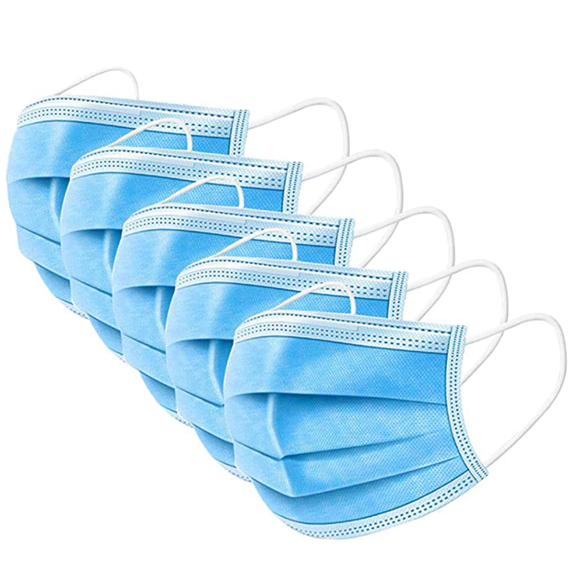 Disposable 10/50 pcs Mouth Mask 3-Ply Anti-Dust Nonwoven Elastic Earloop Salon Mouth Face Masks