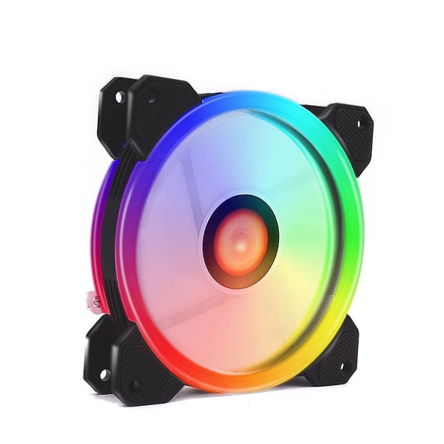 RGB PC Fan 12V 6 Pin 12cm Cooling Cooler Fan with Controller for Case NC99