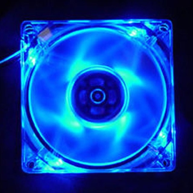 4 LED Light Quad PC Computer Clear Case Cooler Fan Gaming Cooling System 120*120