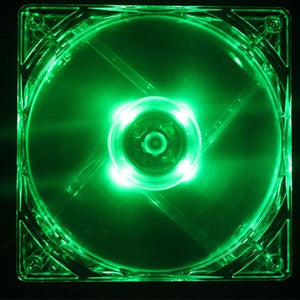 4 LED Light Quad PC Computer Clear Case Cooler Fan Gaming Cooling System 120*120