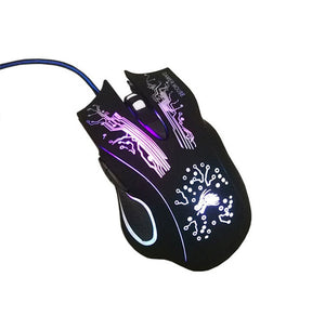 Professional USB Wired Gaming Computer Mouse 5500 DPI Optical LED Lighting  Mouse Gamer  for Computer Overwatch Pubg Dota 2