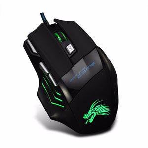 Professional USB Wired Gaming Computer Mouse 5500 DPI Optical LED Lighting  Mouse Gamer  for Computer Overwatch Pubg Dota 2