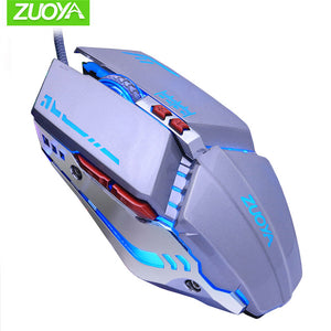 ZUOYA ratón dpi para videojuegos ajustable ratón con cable USB led óptico los ratones de ordenador para PC portátil juego jugador profesional