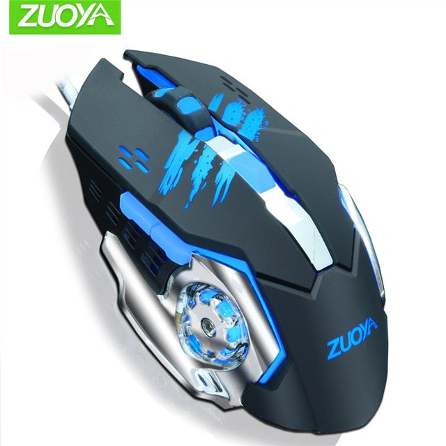 ZUOYA ratón dpi para videojuegos ajustable ratón con cable USB led óptico los ratones de ordenador para PC portátil juego jugador profesional